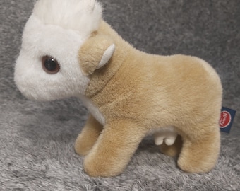 Beige Cow plush vintage. Trudi Cow plush. Stuffed animal cow vintage