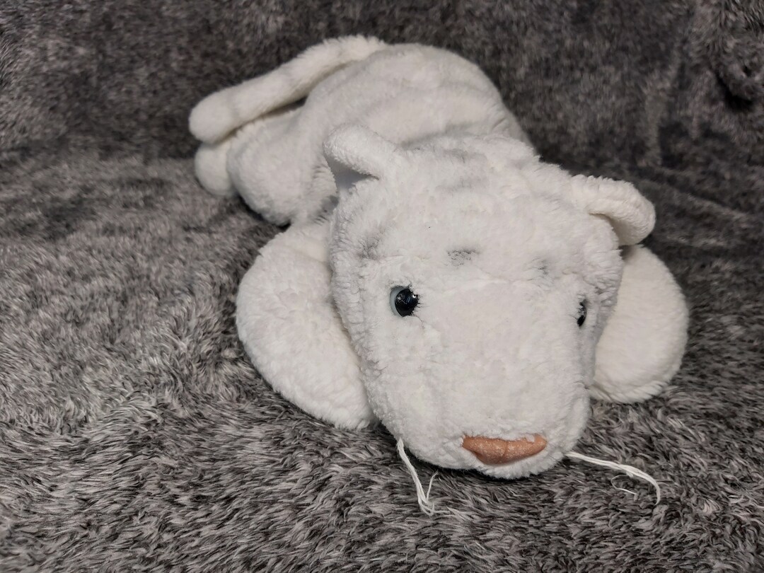 White Tiger Plush. Stuffed White Tiger. Stuffed Animal White Etsy