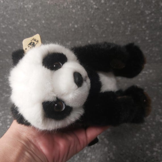 リアルなパンダのWWFぬいぐるみヴィンテージ。パンダのぬいぐるみ