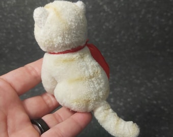 Tabby kitten plush. Trudi vintage kitten. Small tabby kitten Trudi Sweet Collection. Small white orange kitten stuffed animal vintage cat