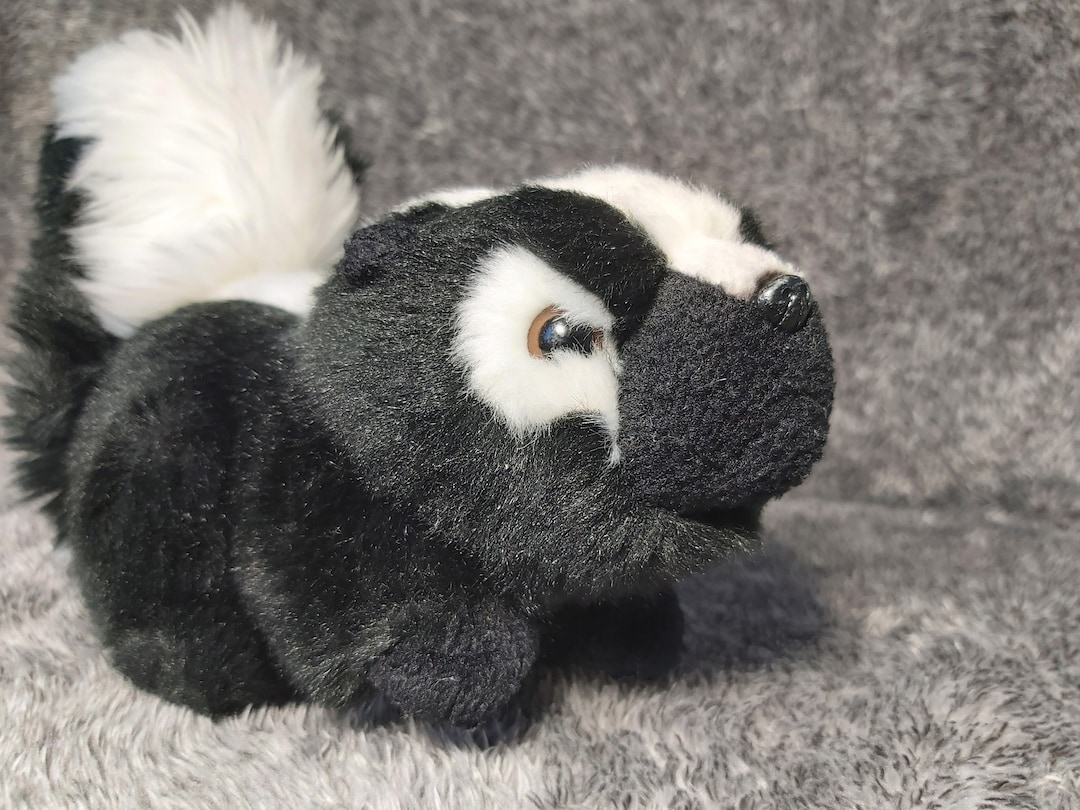Skunk Plush. Striped Skunk Stuffed Animal. Striped Skunk Plush
