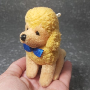 Dog Poodle plush. Trudi vintage. Small Poodle puppy dog Trudi Sweet Collection. Miniature Poodle stuffed animal. Vintage Poodle