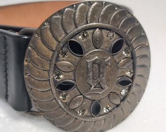 ジョン・ガリアーノ ベルト / デザイナーベルト / ブラックレザー