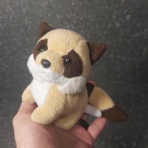 Small Raccoon plush. Vintage Trudi Mini Collection. Raccoon stuffed animal. Raccoon vintage plush. Raccoon mini trudini. Racoon plush
