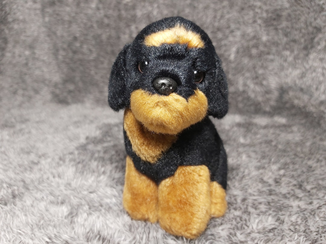 Plush Rottweiler. Plush Puppy Rottweiler. Vintage Stuffed Dog ...