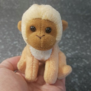 Small Monkey plush. Vintage Trudi. Baby Monkey stuffed animal. Small Monkey vintage plush. Trudi Sweet Collection Baby monkey vintage
