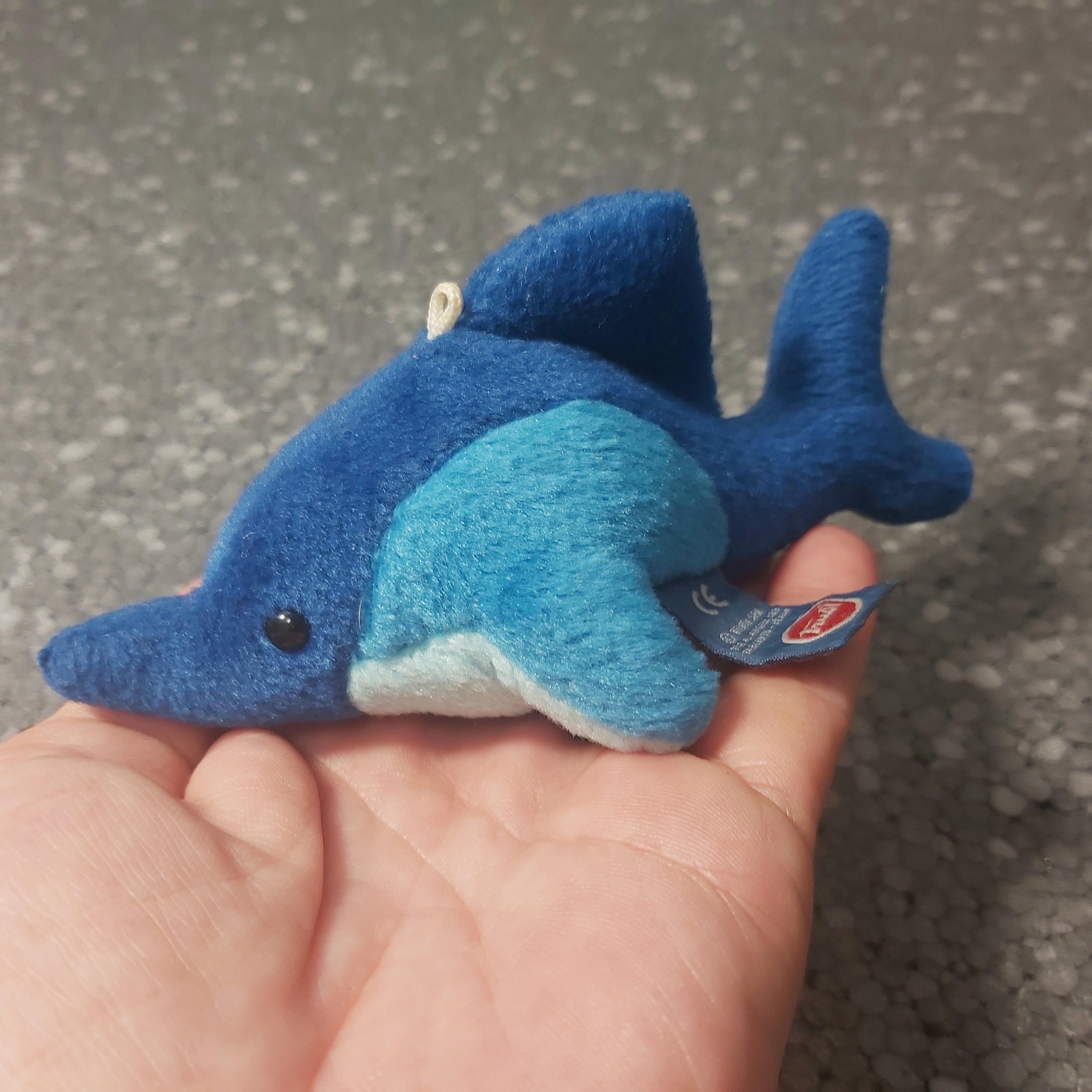 Dolphin Plush Keychain. Marlin Fish Trudi Sailfish Stuffed Animal ...