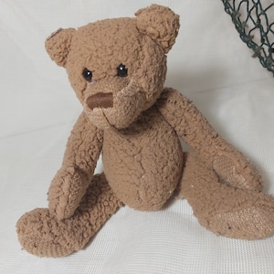 Orsacchiotto di cioccolato, peluche vintage. Orsacchiotto di peluche marrone chiaro vintage