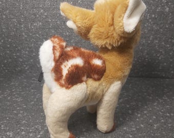 Cute Fawn Stuffed Vintage. Brocket Deer Trudi. Vintage Plush Fawn