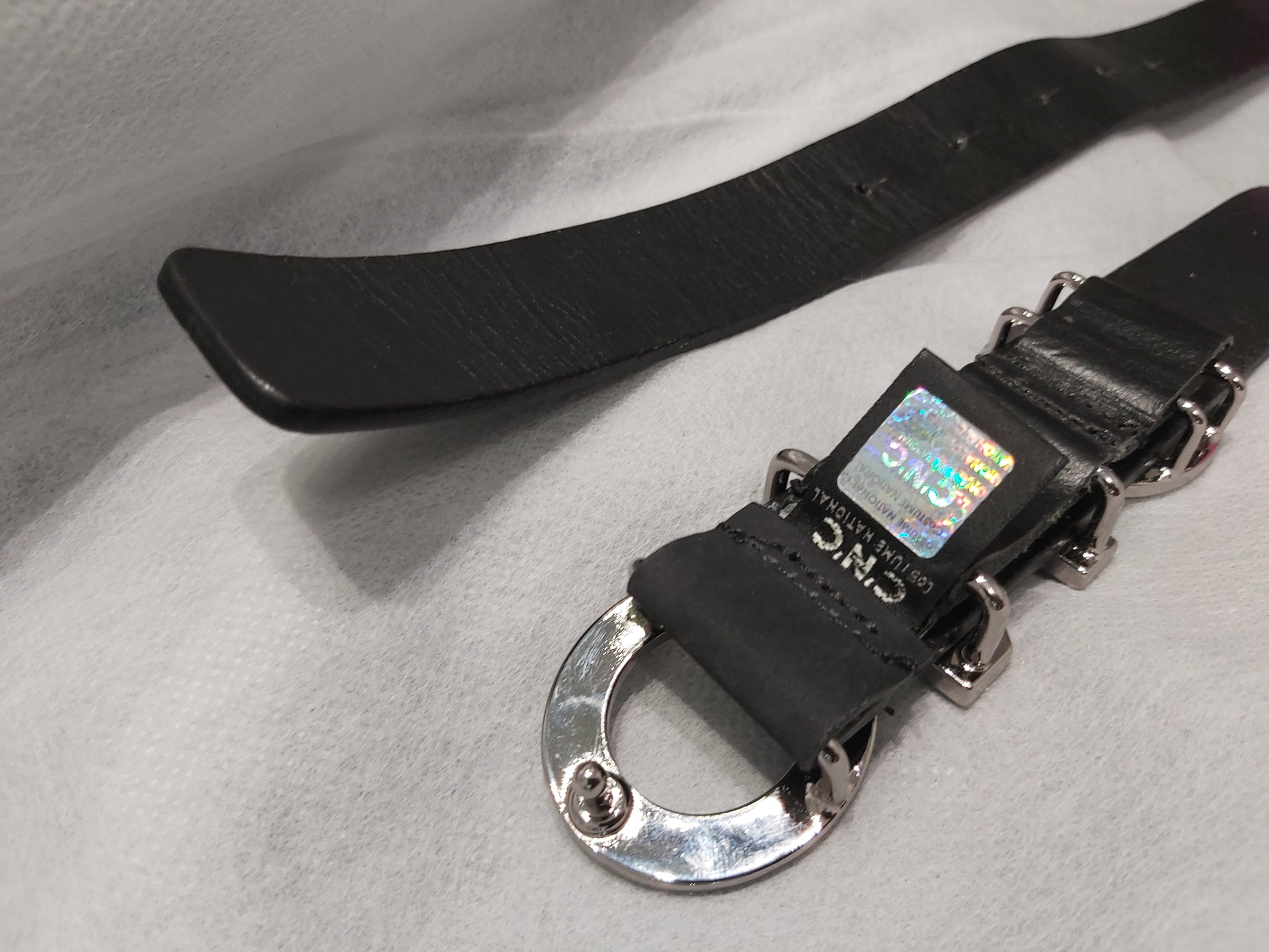 COSTUME NATIONAL | Black Leather Silver Buckle Belt Made in Italy Women’s 40 Buy Women main image 4