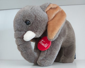 Plush Elephant Vintage. Elephant stuffed animal vintage. Elephant plush Trudi Italy