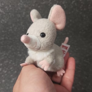 Keychain Mouse plush vintage. Rodent Mouse stuffed animal vintage Mouse Trudi Sweet Collection. Baby Mouse vintage. Elephant shrew stuffed