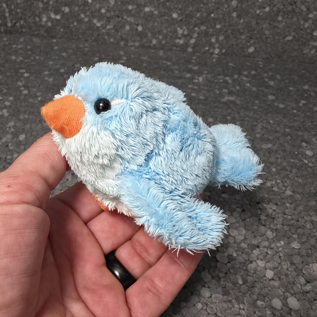 Sky Blue Bird Plush Trudi Vintage. Small Blue Bird Trudi Sweet ...