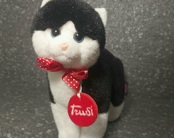 シュコ　ヴィンテージ　白黒猫　ぬいぐるみ　車輪付き　Schuco シュコ ヴィンテージ 白黒猫 ぬいぐるみ 車輪付き Schuco シュコ