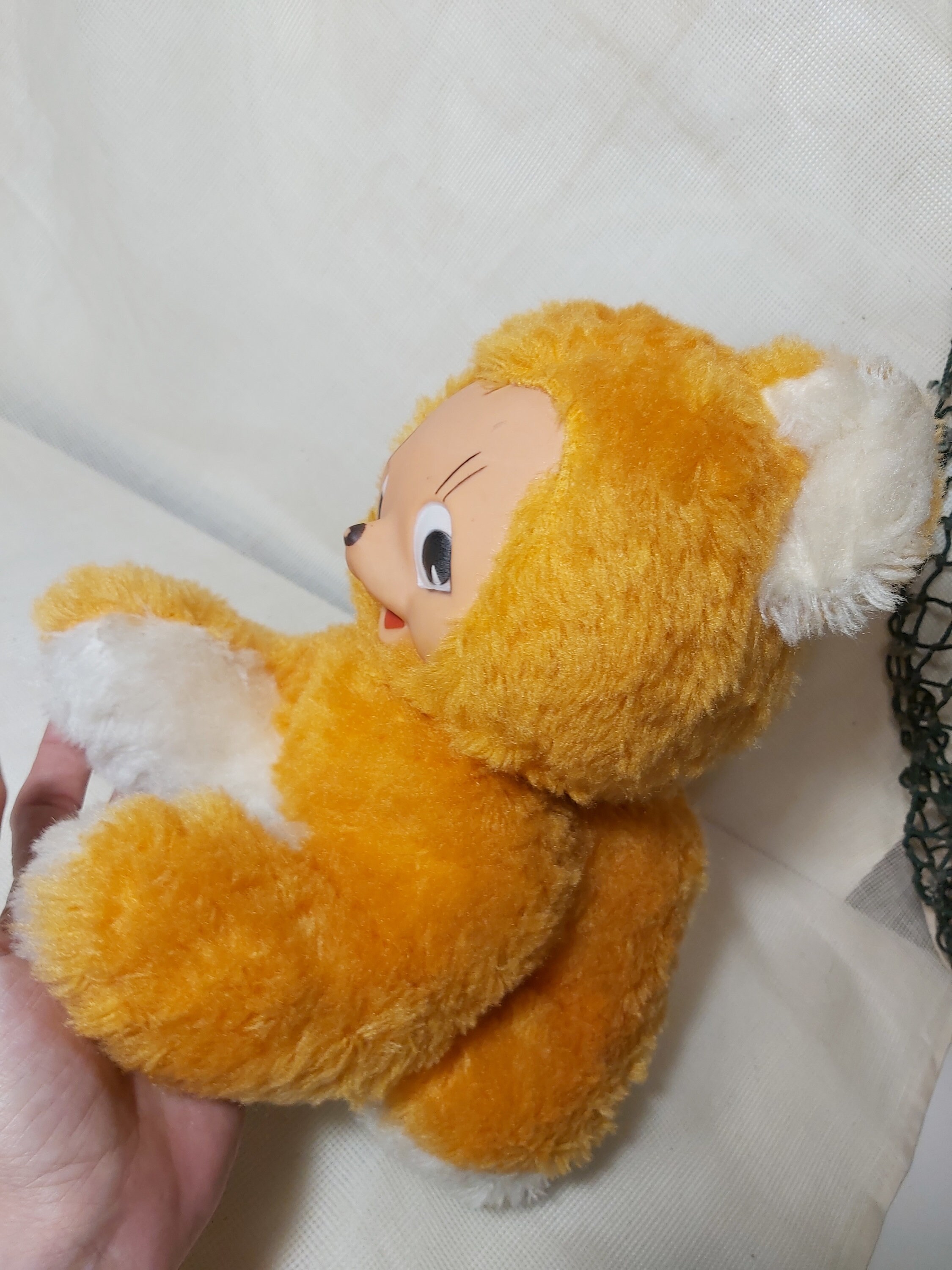 Ancienne Peluche Chat Orange - Vintage Seventies - Années 60