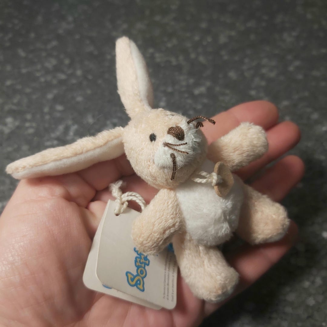 White Rabbit Trudi Sorrisotti. Keychain Rabbit Plush Vintage. Stuffed ...