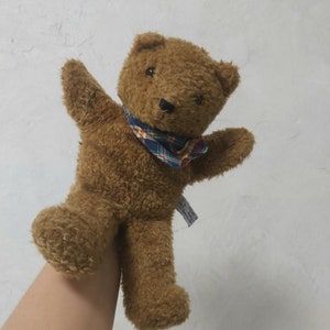 Teddy bear plush puppet Die Spiegelburg Rabbit Felix. Vintage Teddy Bear hand puppet. Stuffed Teddy Puppet plush Die Spiegelburg vintage