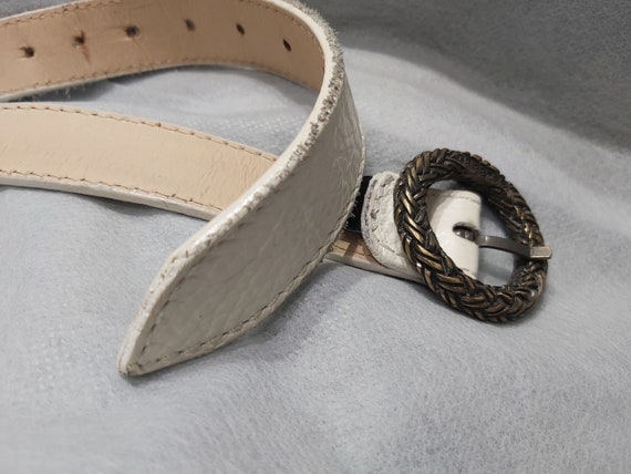 Ceinture vintage Gianfranco Ferre. Ceinture vintage en cuir blanc Gianfranco Ferre. Ceinture originale en cuir blanc pour femme Gianfranco Ferre Italie Etsy France