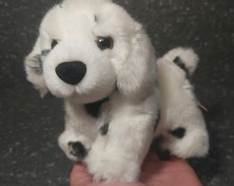子犬のダルメシアンぬいぐるみ。ヴィンテージのダルメシアン子犬の