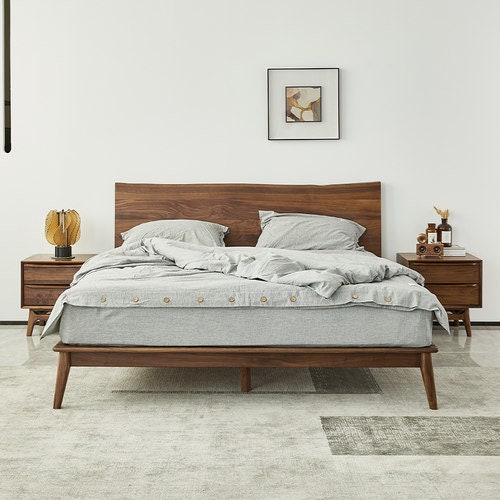 Retro bed cheap frame queen