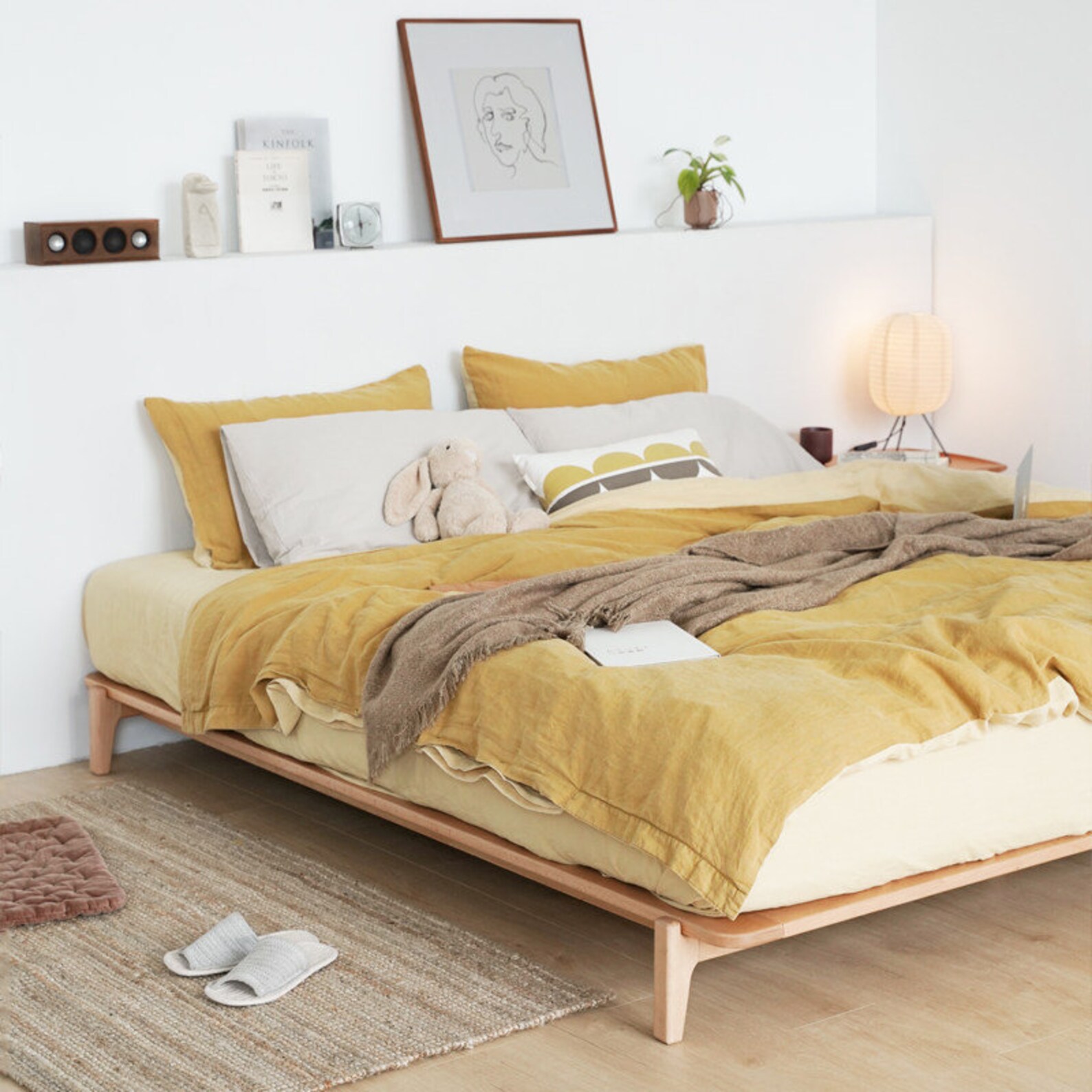 Minimalist Bed Frame Japan Style Modern Bed Frame Low Bed Etsy