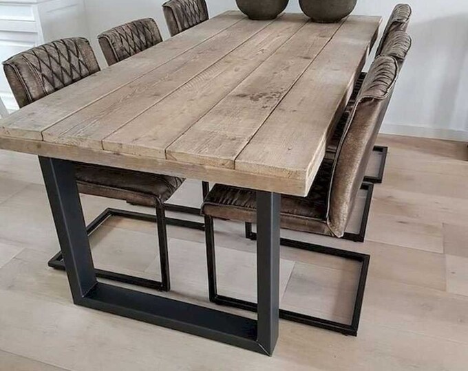 Custom Table Farmhouse Dining Table Rustic Wooden Table Etsy