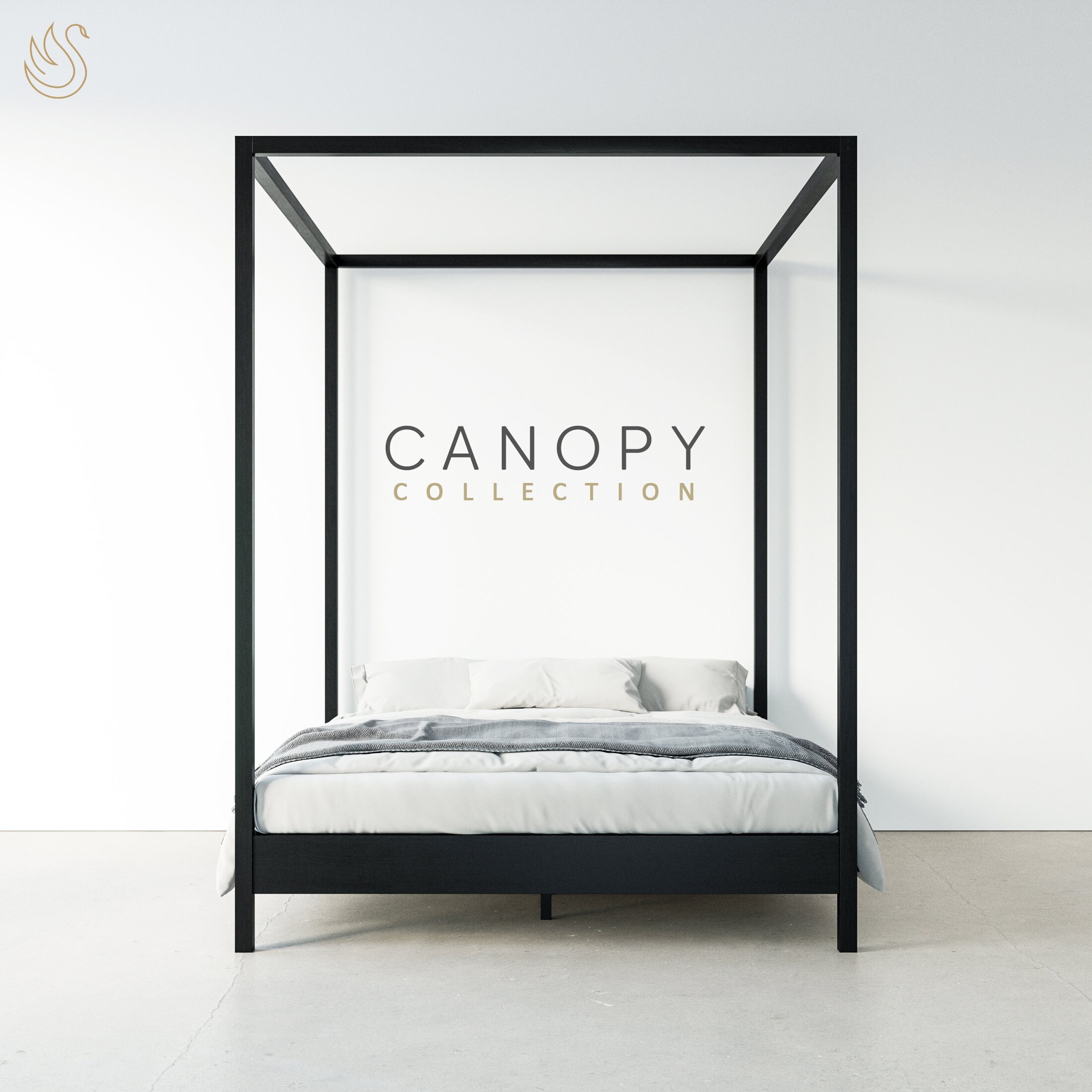 King canopy platform bed deals