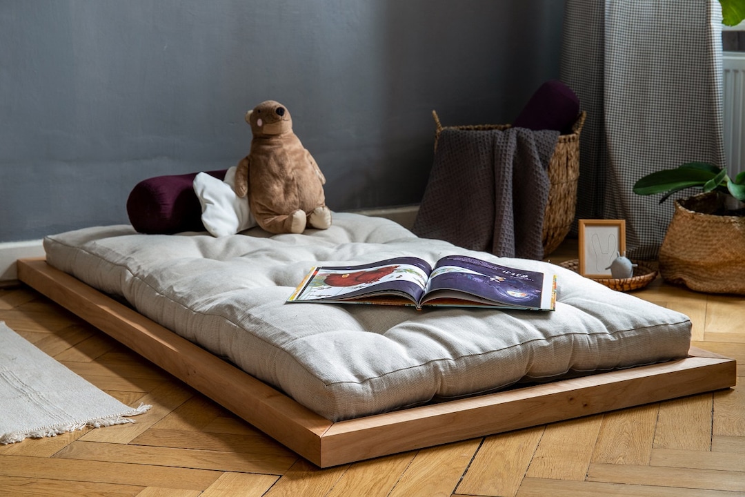 Minimalist Bed Frame, Japanese Bed Frame, Low Bed Frame, Low Profile