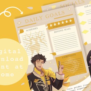 FE3H Claude Daily And Social Media Printable Planner - Digital Download