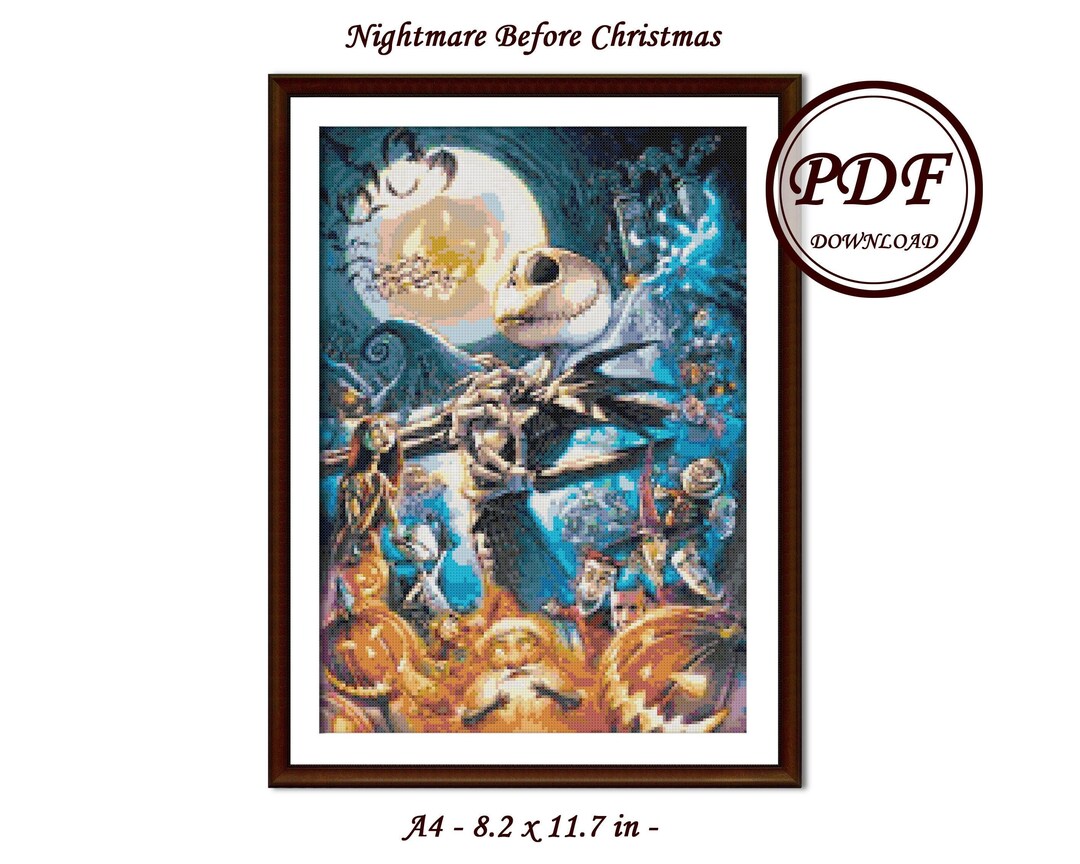 Nightmare Before Christmas / Cross Stitch PDF Pattern / Instant ...
