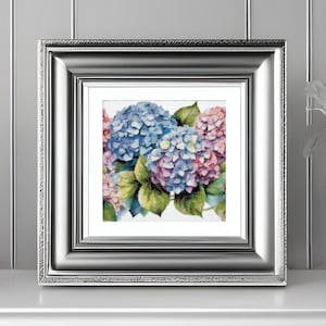 Hydrangea / Flower / Cross Stitch PDF Pattern / Instant Download