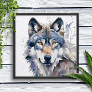 Animal - Wolf -  / Cross Stitch PDF Pattern / Instant Download