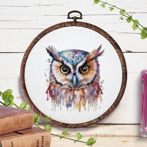 Horned Owl / Bird  / Cross Stitch PDF Pattern / Instant Download