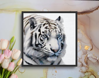White Tiger / Animal / Cross Stitch PDF Pattern / Instant Download