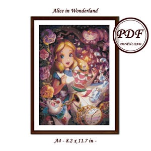 Alice in Wonderland / Cross Stitch PDF Pattern / Instant Download