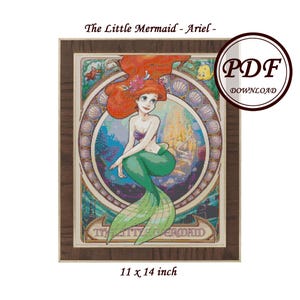 The Little Mermaid / Princess / Cross Stitch PDF Pattern / Instant Download