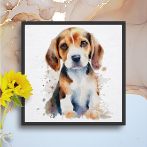 Dog - Beagle Puppy -  / Cross Stitch PDF Pattern / Instant Download