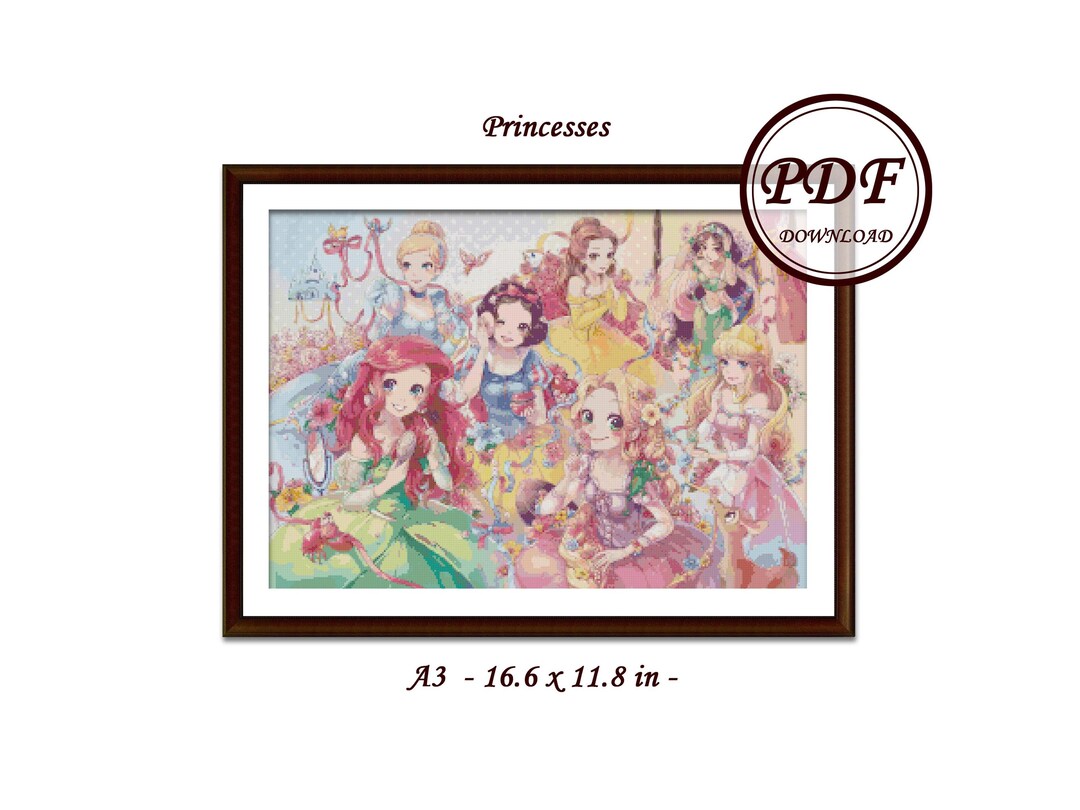 Princess / Cross Stitch PDF Pattern / Instant Download - Etsy
