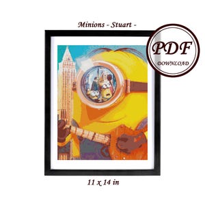 Stuart Minions movie / Cross Stitch PDF Pattern / Instant Download