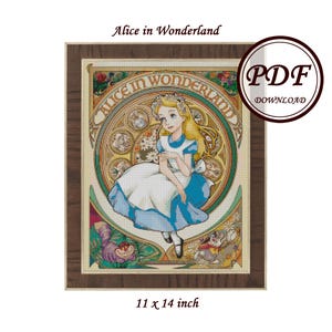 Alice in Wonderland / Cross Stitch PDF Pattern / Instant Download