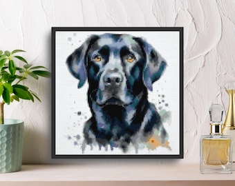 Labrador Retriever / Perro / Patrón de punto de cruz en PDF / Descarga instantánea
