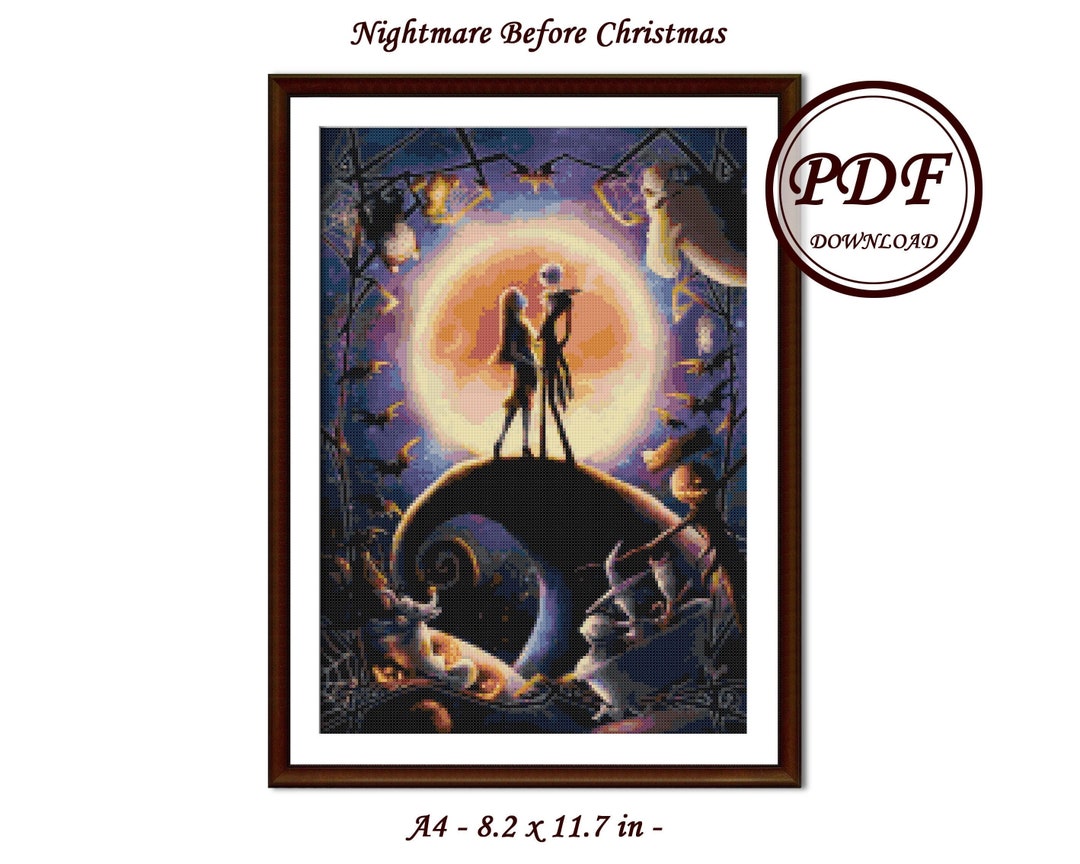 Nightmare Before Christmas / Cross Stitch PDF Pattern / Instant