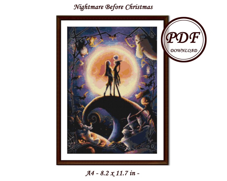 Nightmare Before Christmas / Cross Stitch PDF Pattern / - Etsy