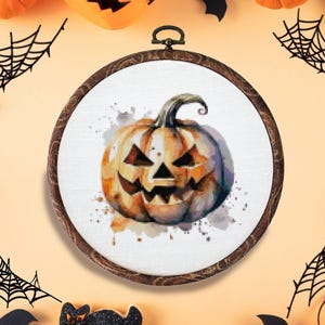 Jack-o&#39;-Lantern / Halloween / Cross Stitch PDF Pattern / Instant Download