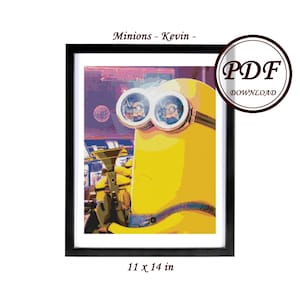 Kevin Minions movie / Cross Stitch PDF Pattern / Instant Download