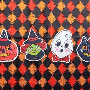 Vintage Halloween Themed Vinyl Stickers