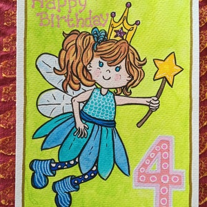 Carte d'anniversaire princesse féerique #4