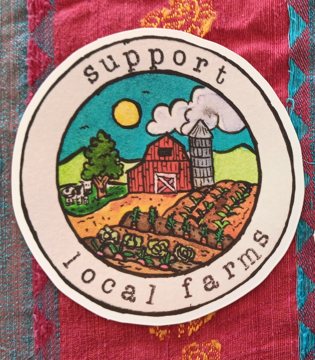 Support Local Farms Vinyl Sticker - Etsy