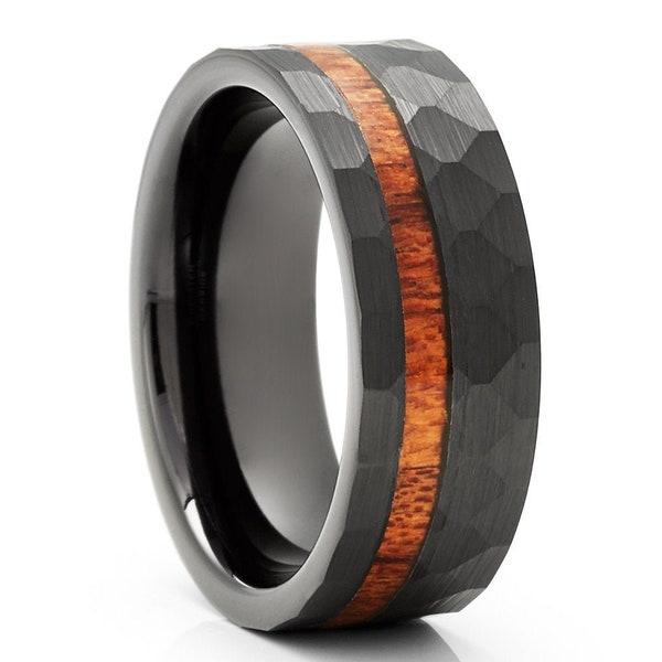 Black Tungsten Wedding Ring,8MM Wedding Ring,Black Tungsten Ring,Anniversary Ring,Men & Women,Tungsten Carbide Ring,Unique Wedding Ring