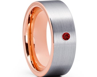 Rosegold Wolfram Ehering - Rosegold Ring - Rosegold Band - Rosegold Wolfram Ehering - Jubiläumsring - Verlobungsring